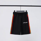 Palm Angle Shorts Palm Angels Casual Striped Shorts Elastic Men's and Women's Sports Fifth Pants
