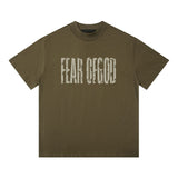 Fog Essentials T Shirts Spring/Summer FOG Letter Pattern Crew Neck