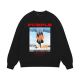 Purple Brand Sweatshirt Loose Crew Neck Sweater