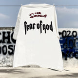 Mens Vintage T-Shirts Vintage Washed Short Sleeve Fog Simpson Bieber T-Shirt