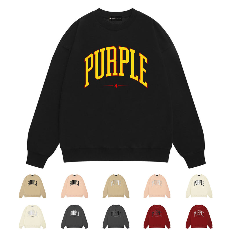Purple Brand Sweatshirt Loose Crew Neck Sweater
