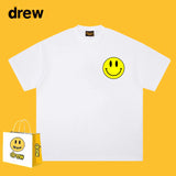 Drew T Shirts Smiley Face Print Short Sleeve Loose