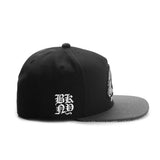 Trendy flat brimmed hat cashew pattern