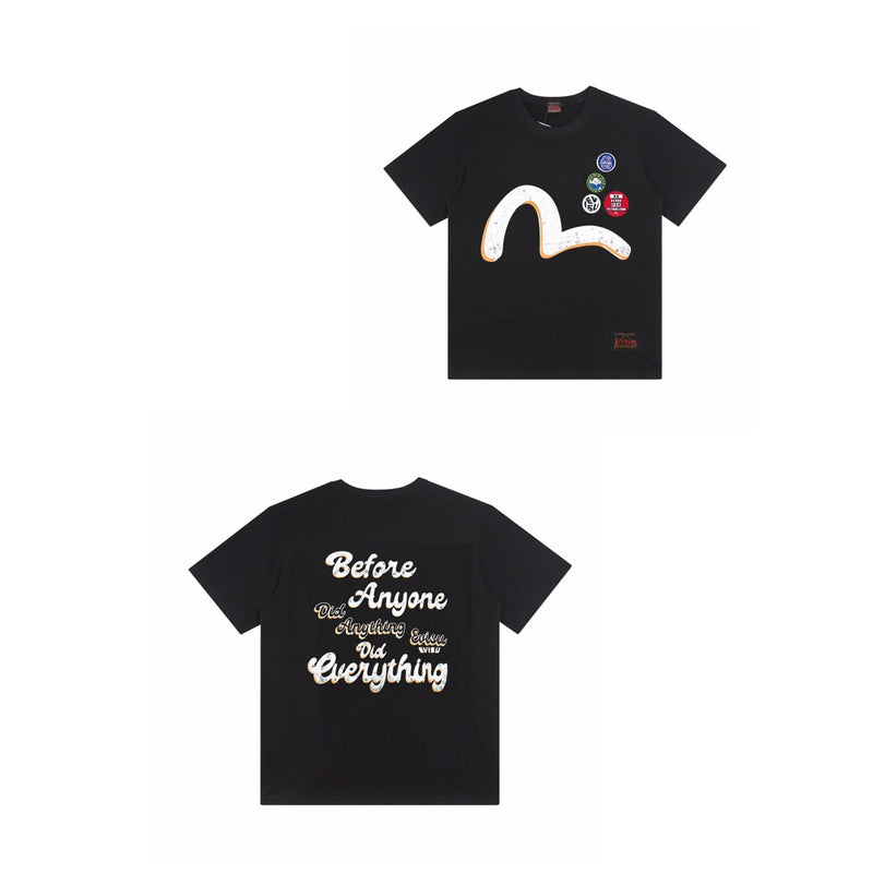 Evisu T Shirts Casual Versatile Unisex T Shirts