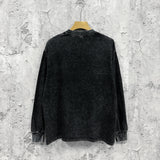 Purple Brand Distressed Long Sleeve Shirt Fashion Distressed Loose Long-sleeved Top