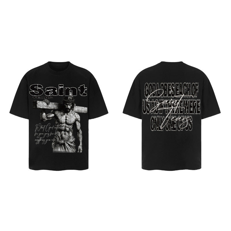 Men Vintage T-Shirts Saint Michael Tee Saint Tears