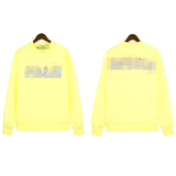 Palm Angle Sweatshirt Palm Angels Washed Flame Print Long Sleeve Crew Neck Sweater Men and Women