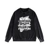 Purple Brand Distressed Sweatshirt Retro Vintage Crew Neck Sweater