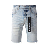 Purple Brand Denim Shorts High Street Blue