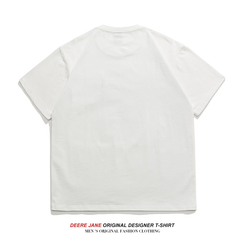 Men T-Shirts Summer Patchwork Short-Sleeved T-shirt Men's Loose Casual