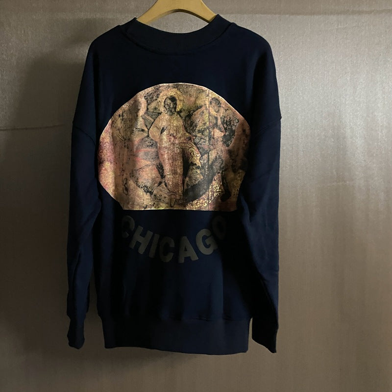 Jesus Is King Sweatshirt Cpfm Kanye High Street Velvet Padded Loose Men's and Women's Fog round Neck Sweater