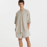 Fog Essentials T shirt Offset Logo Loose V-neck T shirt