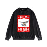 Purple Brand Distressed Sweatshirt Retro Vintage Crew Neck Sweater