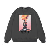 Purple Brand Sweatshirt Loose Crew Neck Sweater