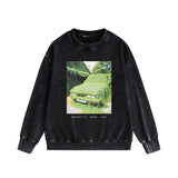 Purple Brand Distressed Sweatshirt Retro Vintage Crew Neck Sweater