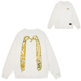 Evisu Sweatshirts Printed Men's and Women's Loose Sweater