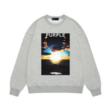 Purple Brand Sweatshirt Loose Crew Neck Sweater