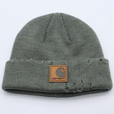 Carhartt Hat Old Ripped Knitted Vintage Cold Hat