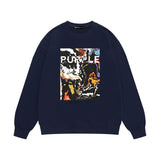 Purple Brand Sweatshirt Loose Crew Neck Sweater