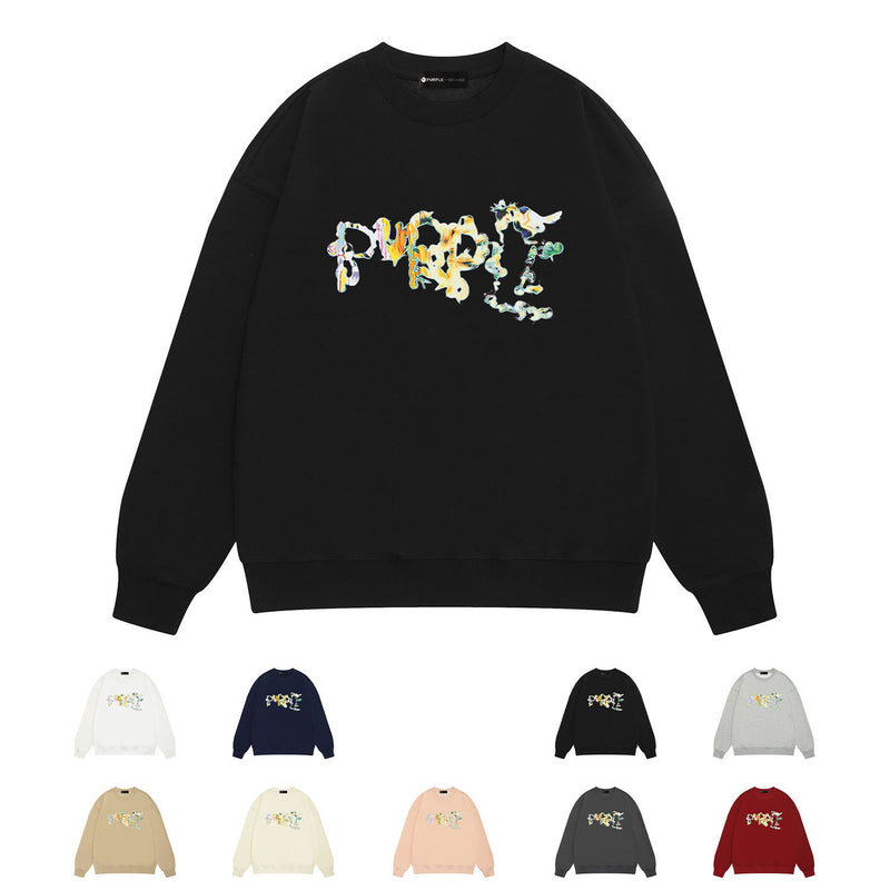 Purple Brand Sweatshirt Loose Crew Neck Sweater