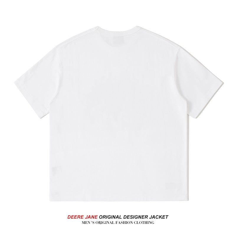 Men T-shirt Summer Cotton Short Sleeve Men's Loose Versatile Half Sleeve T-shirt