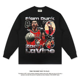 Nba Long Sleeve Shirt Autumn and Winter Long Sleeve T-shirt Washed Cotton round Neck