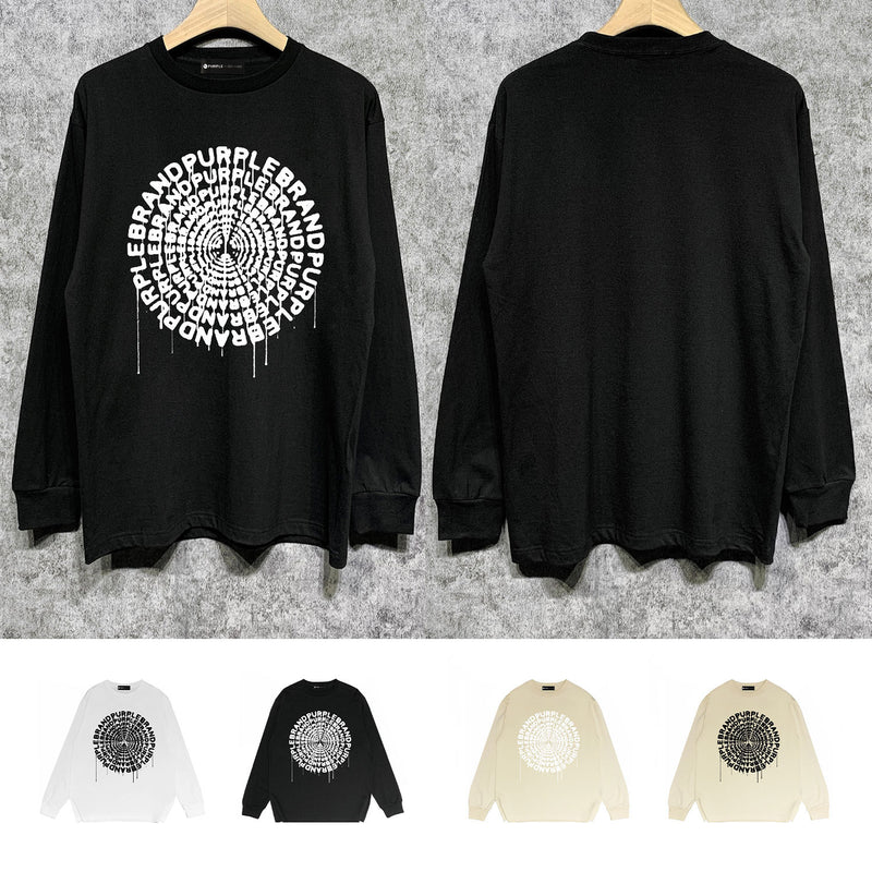 Purple Brand Long Sleeve T-Shirt Fashion Loose Long Sleeve Top