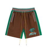 Rhude T Shirt Coconut Alphabet Beach Embroidery Short Sleeve Shirt Shorts