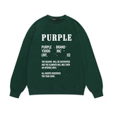 Purple Brand Sweatshirt Loose Crew Neck Sweater
