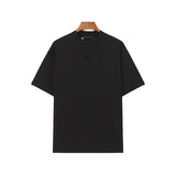 Fog Essentials T Shirts Spring Summer FOG Flocking Letter Crew Neck Short Sleeves