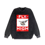 Purple Brand Distressed Long Sleeve Shirt Fashion Distressed Loose Long-sleeved Top