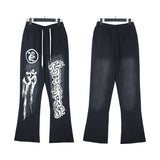 HS JacketsHS Hoodie & Pants Wash Old Vintage Men's and Women's Loose Casual Sweater Sweatpants
