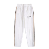 Palm Angels Sweatshirts Suit Striped Color Matching Sports Suit Loose Casual Suit