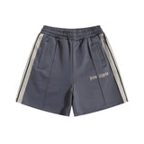 Palm Angels Shorts Flocking Alphabet Stripe Color Match Casual Shorts