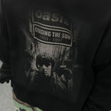 Mens Vintage T-Shirts Vintage SAINT MICHAEL CHO Oasis Band Fall/Winter Hooded Sweater