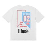Rhude T Shirt Micro Track Letter Print Short Sleeve T-Shirt