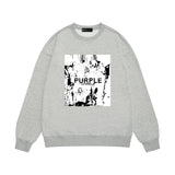 Purple Brand Sweatshirt Loose Crew Neck Sweater