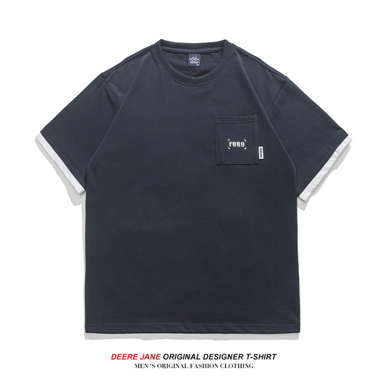 Men's T-Shirts Short-Sleeved T-shirt Men's Summer Loose Cotton Half Sleeves