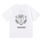 Rhude T Shirt Micro Standard Island Coconut Tree Print Short Sleeve T-Shirt