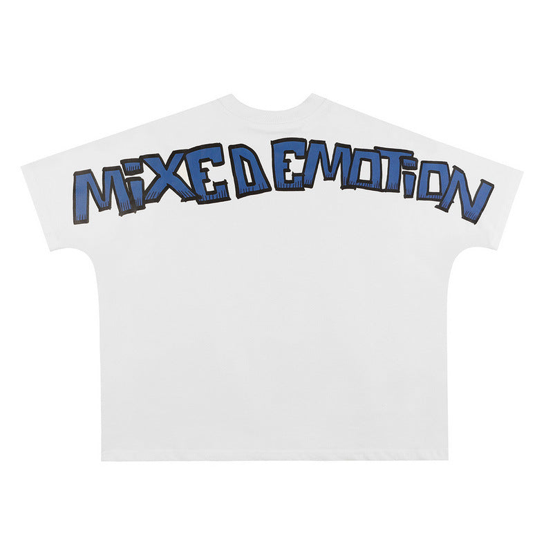Mixed Emotion T-Shirt MIXED EMOTION Boxy Crew Neck Loose Short Sleeve