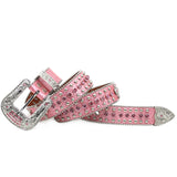 Hip-hop punk rhinestone belt easiest for matchins