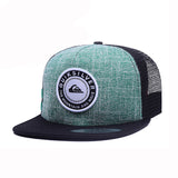 Trendy flat brimmed hat men's and women's adjustable mesh hat
