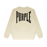 Purple Brand Long Sleeve T-Shirt Fashion Loose Long Sleeve Top