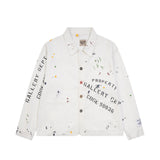 Gallery Dept Jacket Hand Painted Ink Splashing Multi Pocket Tooling Jacket Lapel Jacket