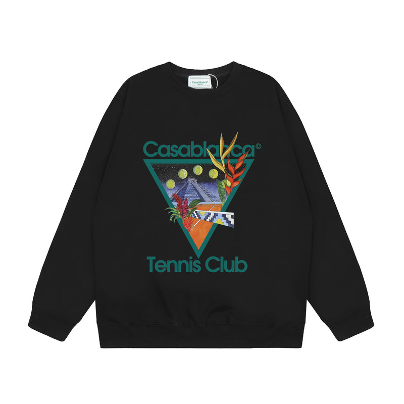 Casablanca Long sleeve T-shirt Crew neck loose terry sweater