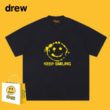 Drew T Shirts Smiley Face Short Sleeve Fashion Printed T-shirt
