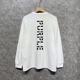 Purple Brand Long Sleeve T-Shirt Fashion Loose Long Sleeve Top