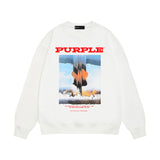 Purple Brand Sweatshirt Loose Crew Neck Sweater
