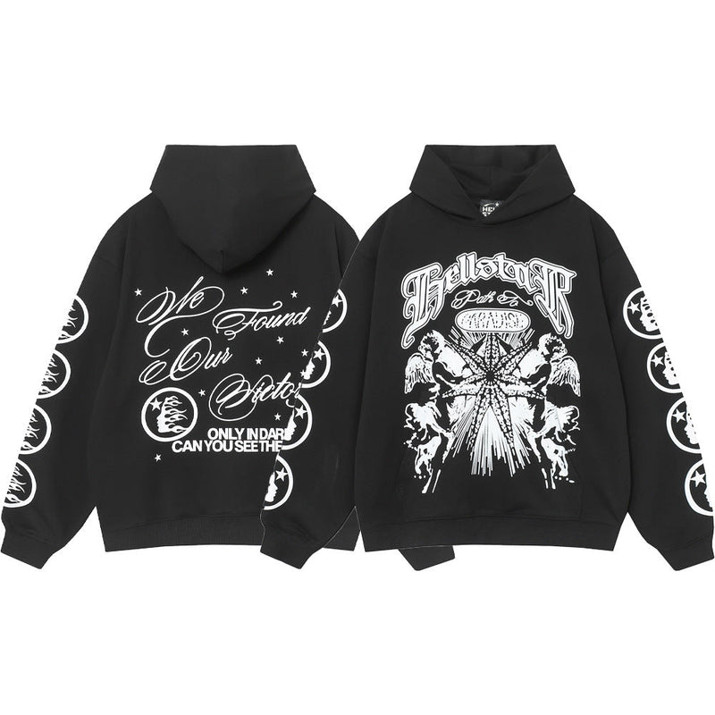 HS Hoodie Letter Print Male Female Casual