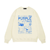 Purple Brand Sweatshirt Loose Crew Neck Sweater